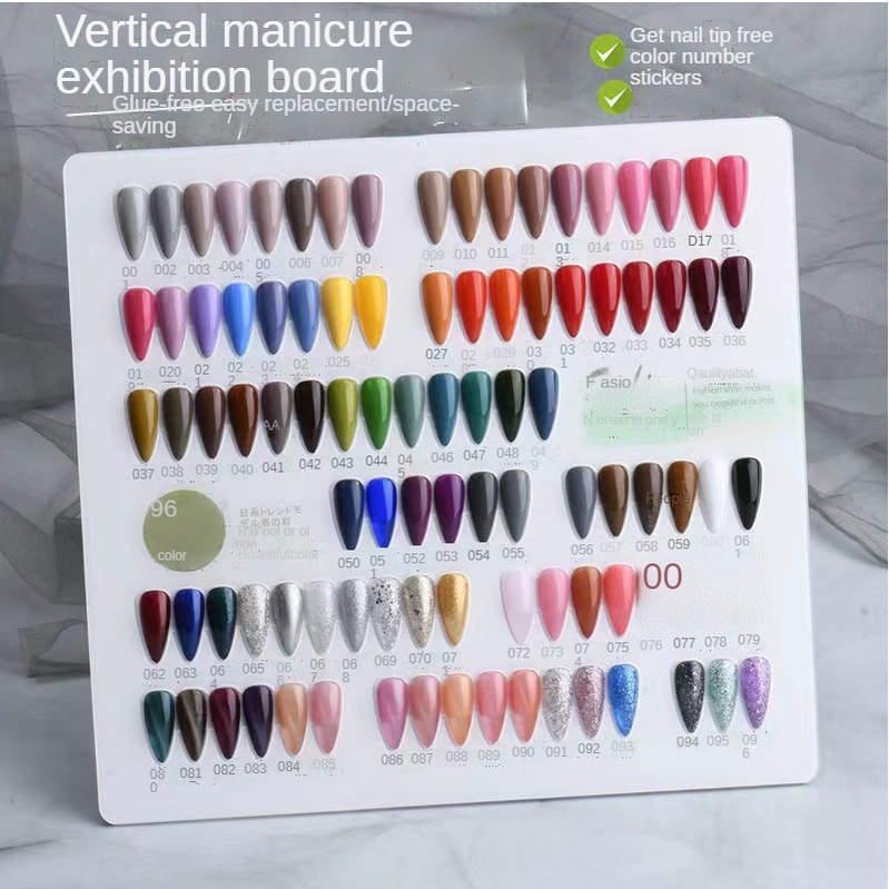 Dọc Acrylic Nghệ Thuật Đứng Màu Thẻ Sách Sơn Móng Tay Keo Plexiglass Display Board muxi pxa12