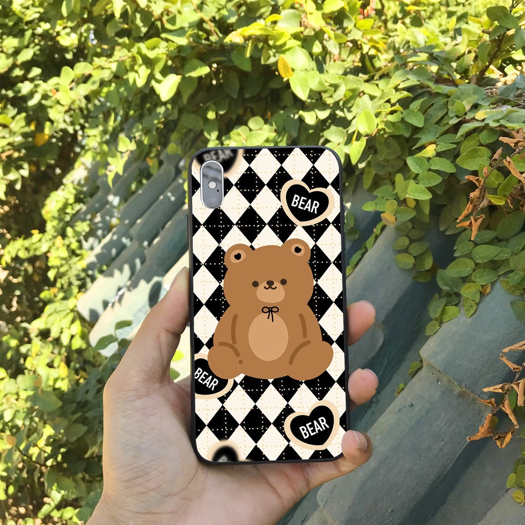 Ốp lưng iphone gấu kẻ caro cho iphone 12 pro max mini Se2 13 pro max mini 11 pro max 6 s plus 7 8 plus Xr X s max se2020