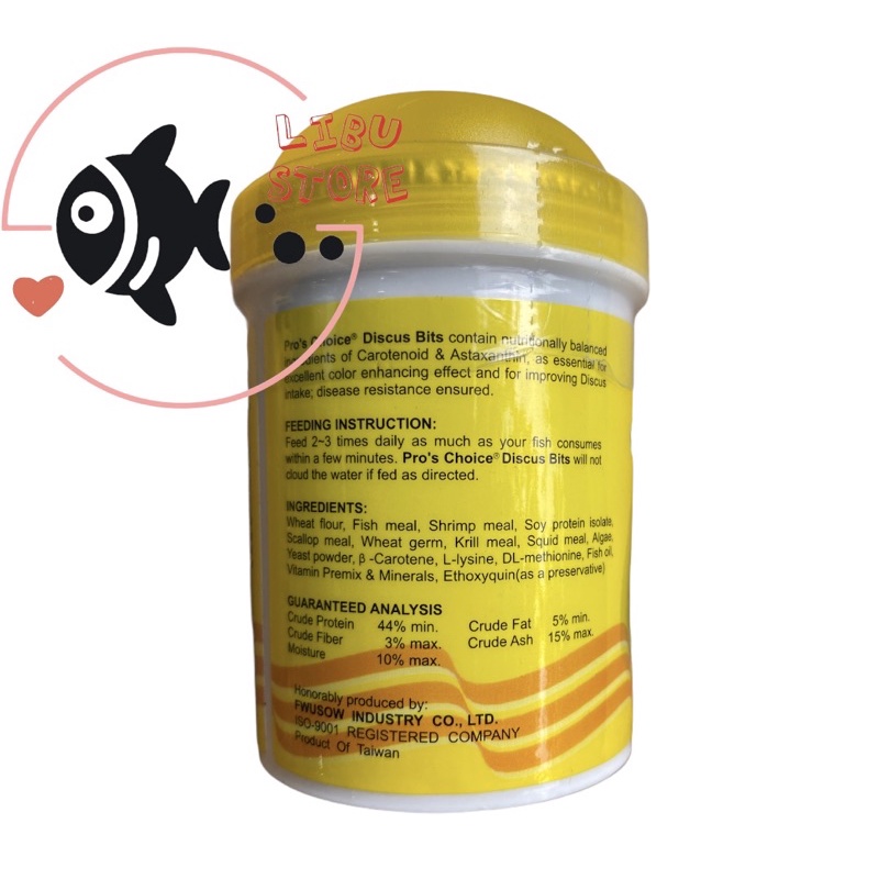 Thức Ăn Cho Cá Dĩa DISCUS - Hủ 60gram