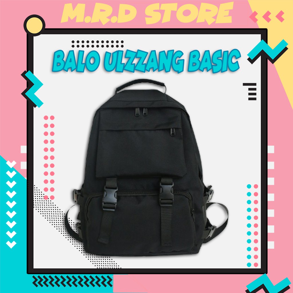 Balo ULZZANG BASIC nhiều ngăn cỡ lớn - phong cách Hàn Quốc tiện sử dụng