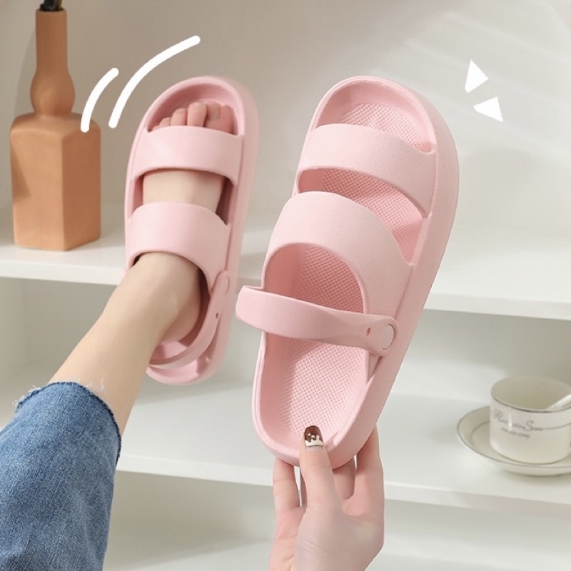 Dép nam nữ sandal bánh mì đế cao chất EVA siêu nhẹ cực êm