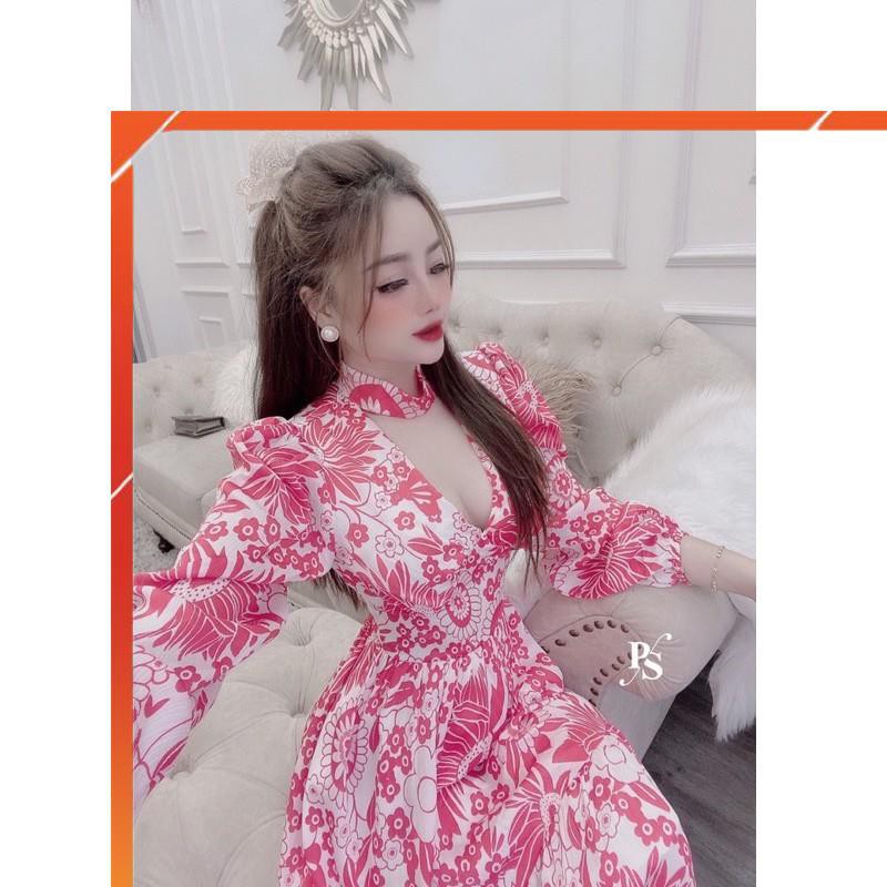 [ HOT HIT 2021 ] Váy maxi hoa cổ choker