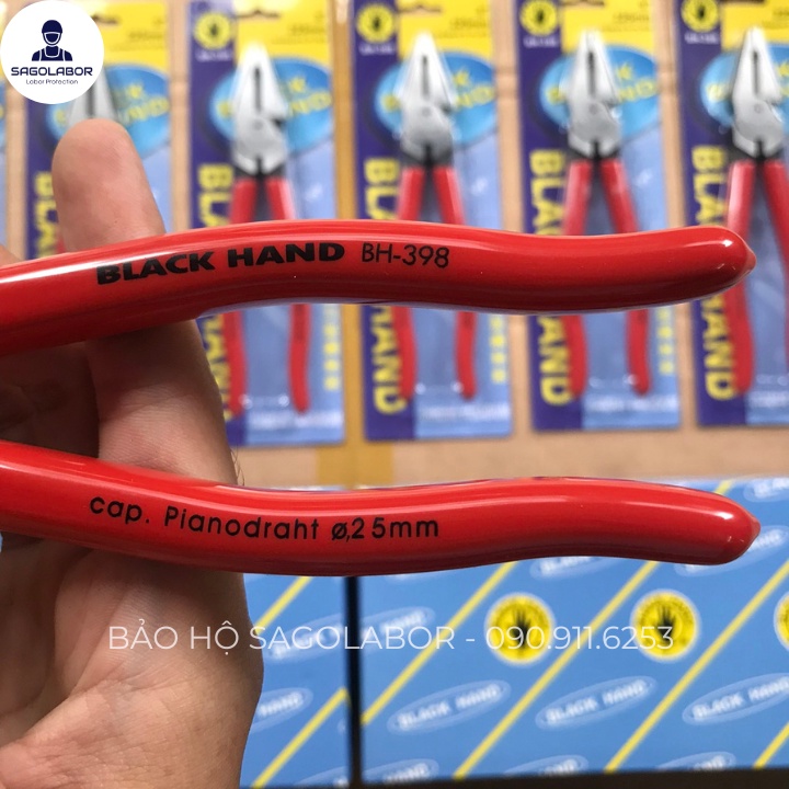 Kìm Kềm Kiềm điện đa chức năng BLACK HAND 225MM BH-398 9 INCH cắt cáp dành cho thợ điện lực