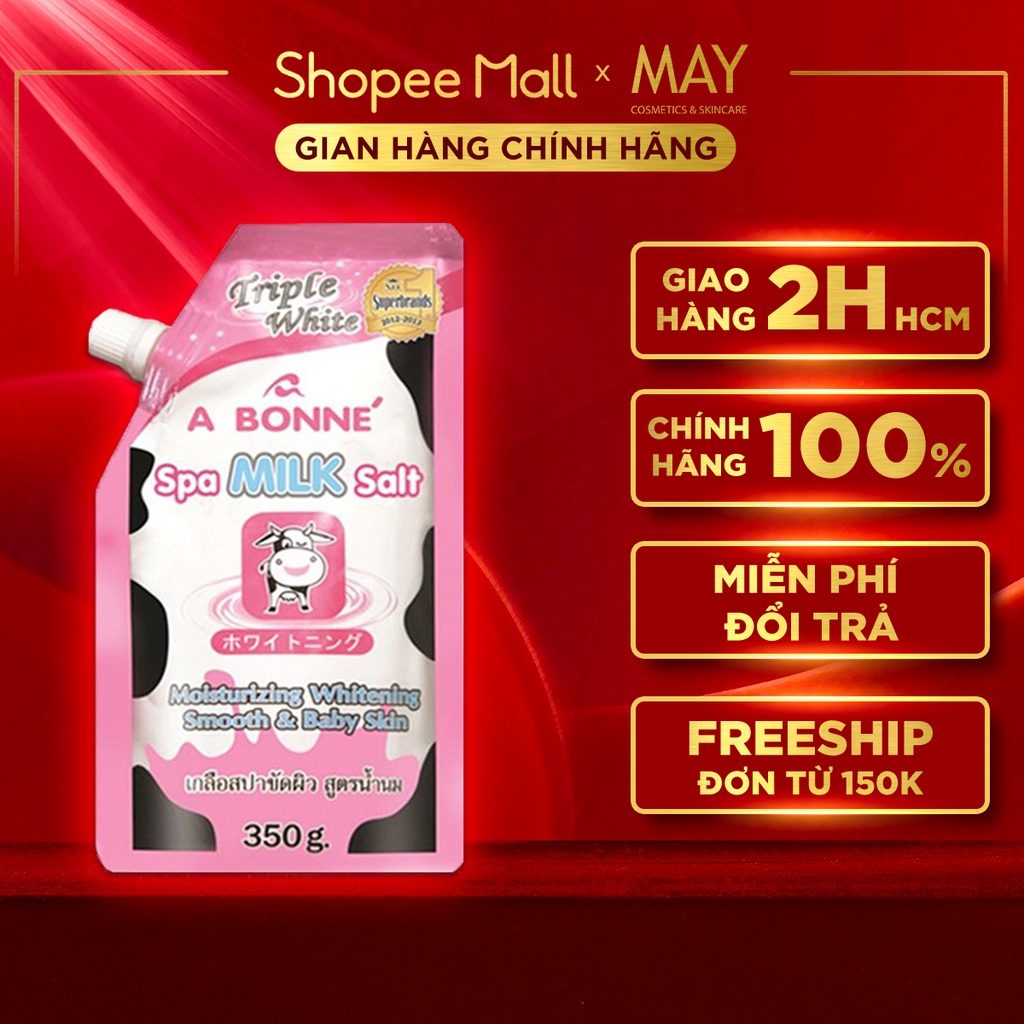 Muối Tắm Sữa Bò Spa A Bonne Thái Lan Giúp Tái Tạo Da, Làm Mềm Da 350g (Có Vòi)