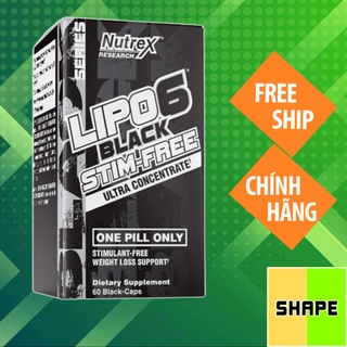 Lipo 6 | Nutrex Lipo-6 Black Stim Free [60 Viên] | Giảm Cân Đốt Mỡ Cao Cấp  - Chính Hãng - The Shape