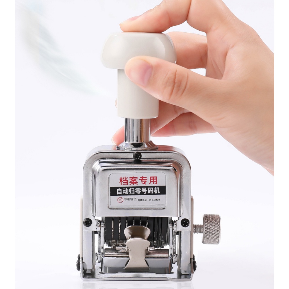 Dấu Nhảy Số Tự Động 6/7/8/9/10 Số Deli, Màu Bạc - 1 chiếc
