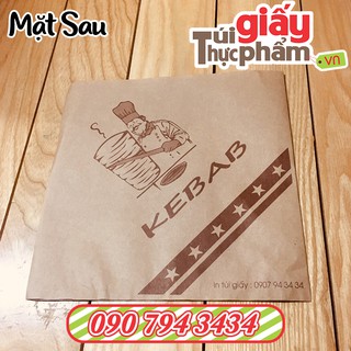 1000 túi giấy KEBAB (Kraft - in sẵn)
