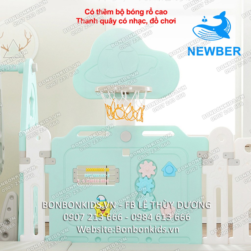 Combo Quây Nhà bóng cầu tuột, Quây Full Set NewBer Ngôi Sao cao cấp 8 chi tiết