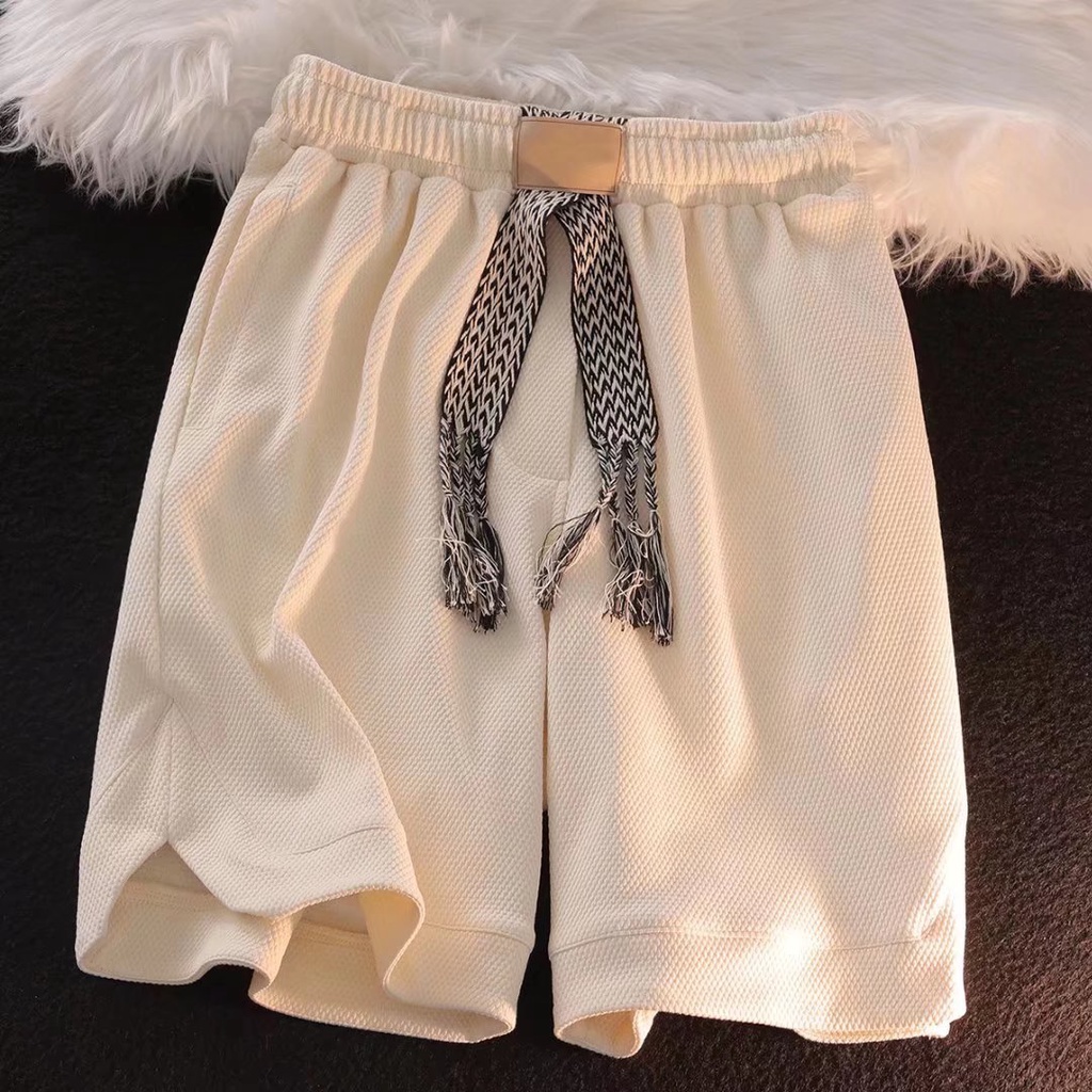 Quần Short Thể Thao Lưng Thun Ống Rộng Phong Cách Hip Hop Nhật Bản Cho Nam