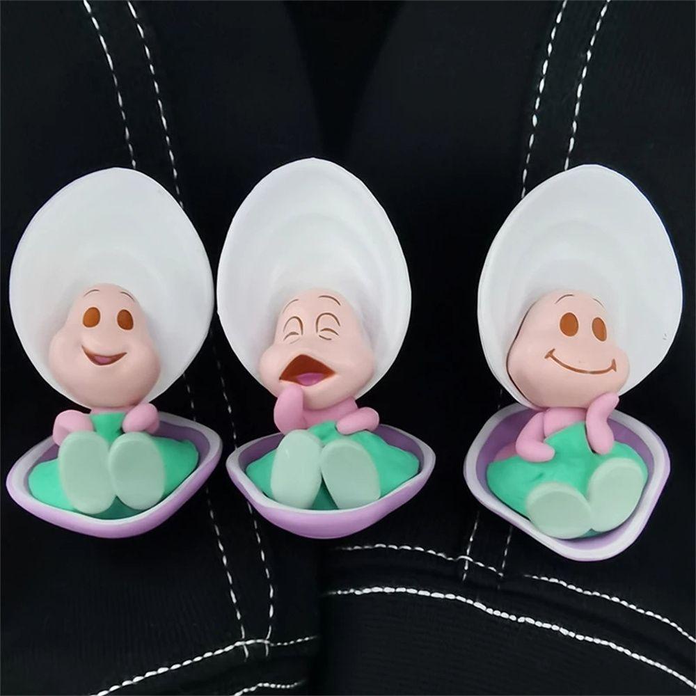 REBUY1 Bộ 3 Mô Hình Búp Bê Hoạt Hình Young Oyster