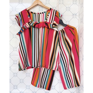 Đồ Bộ Voan Hoa Quần Lửng Ống Rộng Size To