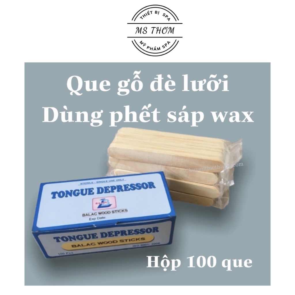 Que đè lưỡi gỗ dùng để quét sáp wax, quét gel siêu tiện lợi