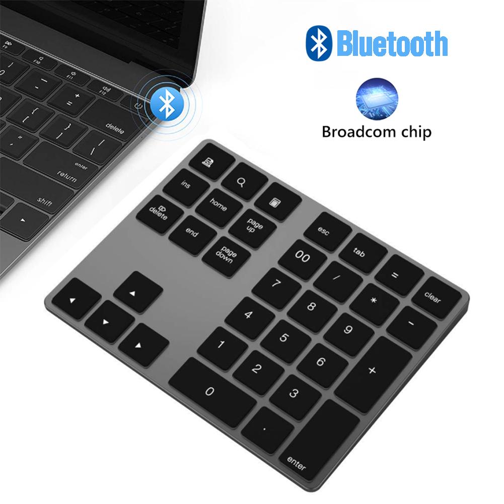 34 phím Bàn phím số không dây Bluetooth Mini Numpad với các phím chức năng khác Bàn phím kỹ thuật số