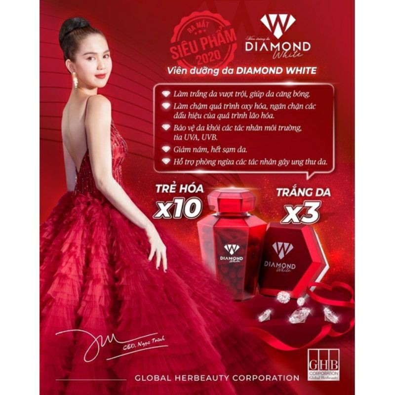 Viên Uống Trắng Da Diamond White - Trắng Da Gấp 3 Lần Beauty Plus 💖 Chính Hãng💖