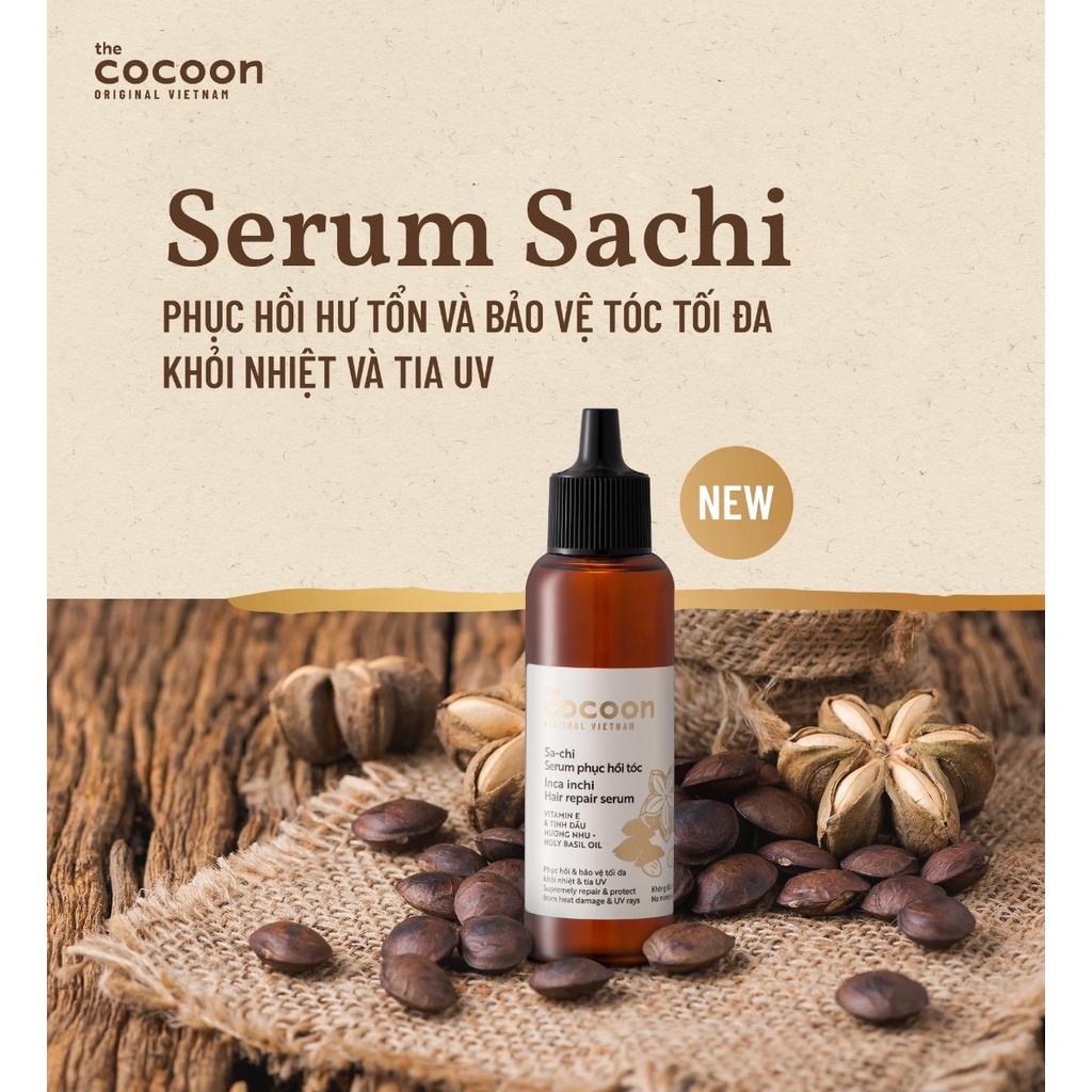 Serum Sa-chi phục hồi tóc Cocoon bảo vệ tối đa khỏi nhiệt và tia UV 70ml