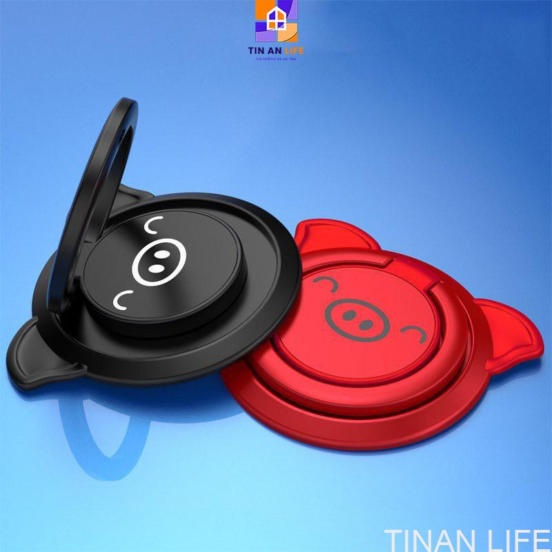 Giá Đỡ Điện Thoại Hình Heo Siêu Dễ Thương, Giá đỡ dạng nhẫn đa chức năng cho điện thoại di động