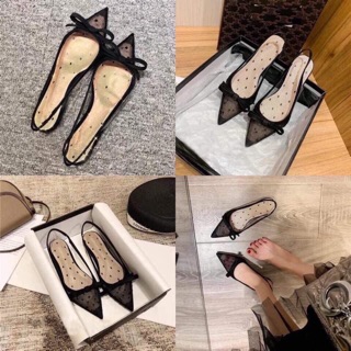 Giày bệt nhọn chấm bi ph13