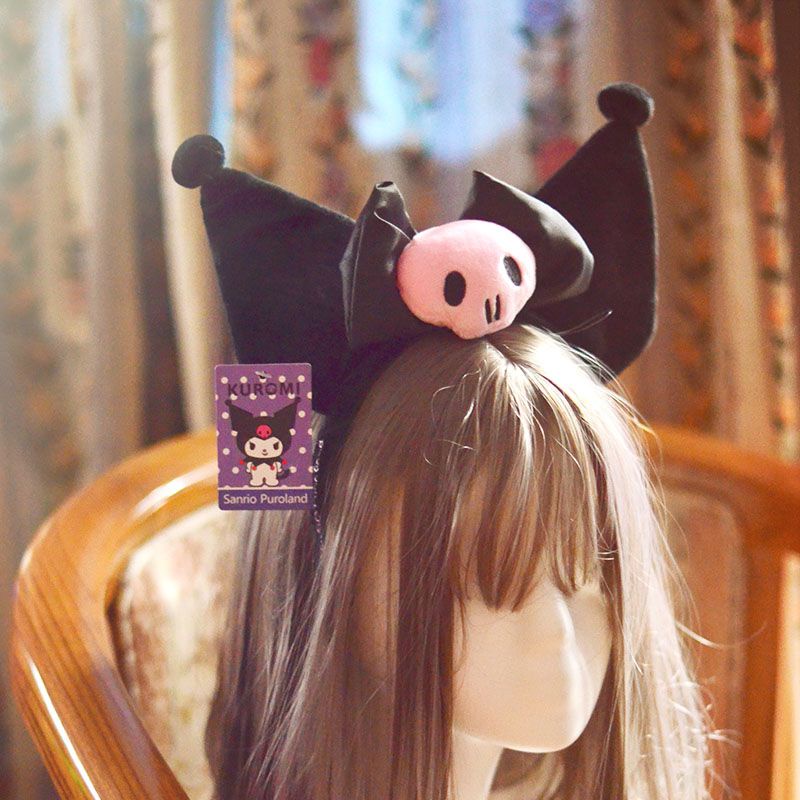 Cài tóc kiểu tai nhân vật hoạt hình Kuromi My Melody nhồi bông đáng yêu