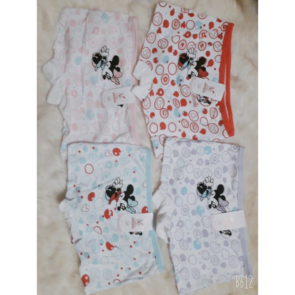 Set 4 chiếc quần lót đùi, quần chíp đùi cho bé họa tiết cực xinh (chất cotton)