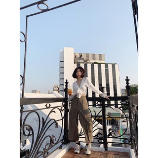 Quần linen ống rộng