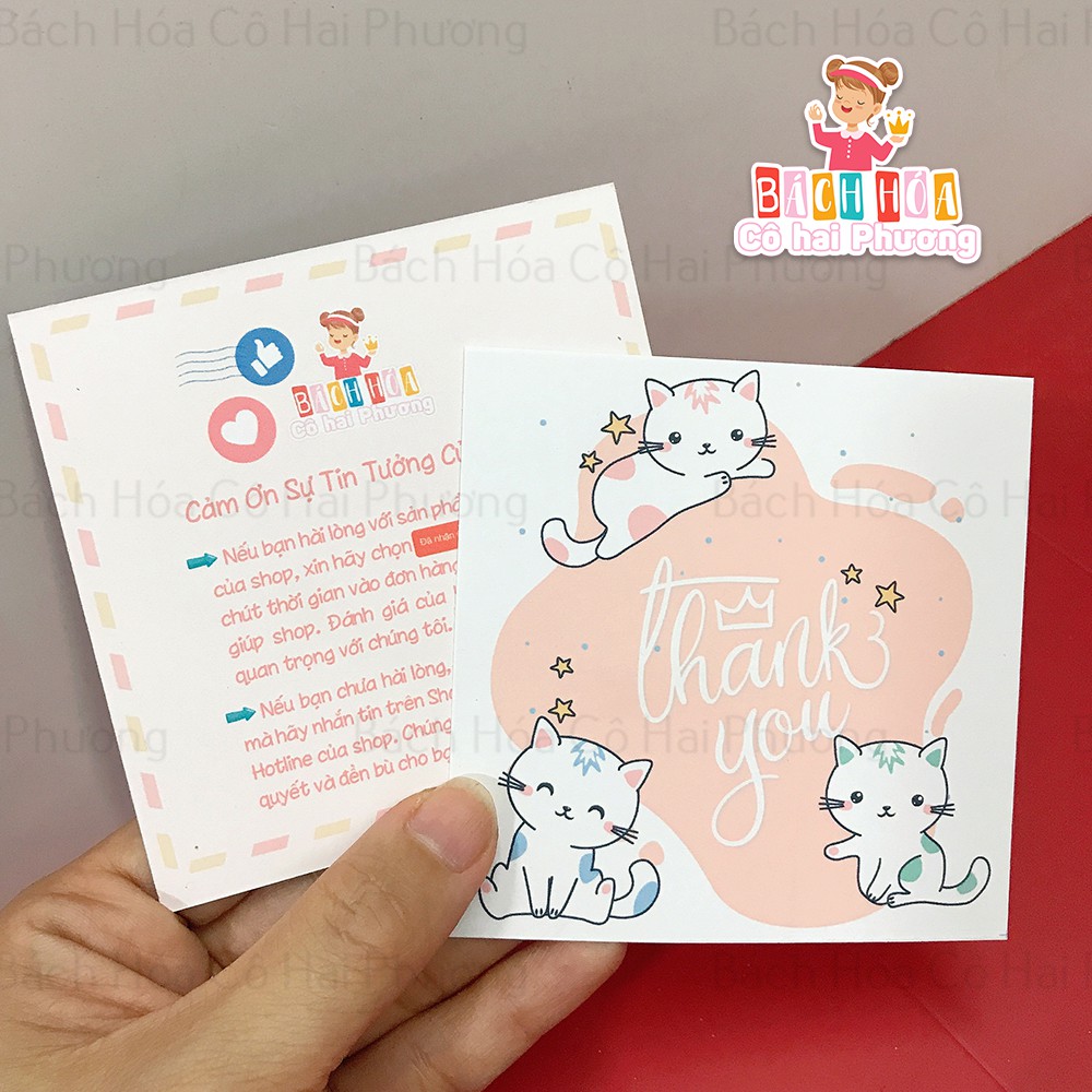 Thiệp cảm ơn, thankcard - Combo 30 thiệp in nội dung theo yêu cầu