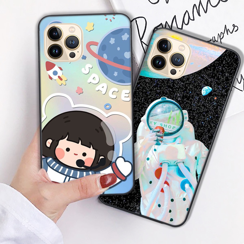 Ốp lưng Iphone 13 - Iphone 13 pro - Iphone 13 Pro Max mẫu phi hành gia vũ trụ cute đáng yêu