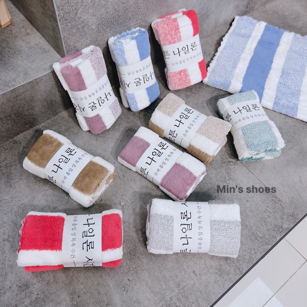 Min's Shoes - Khăn mặt xuất Hàn siêu mềm, thấm hút nước 30x50cm