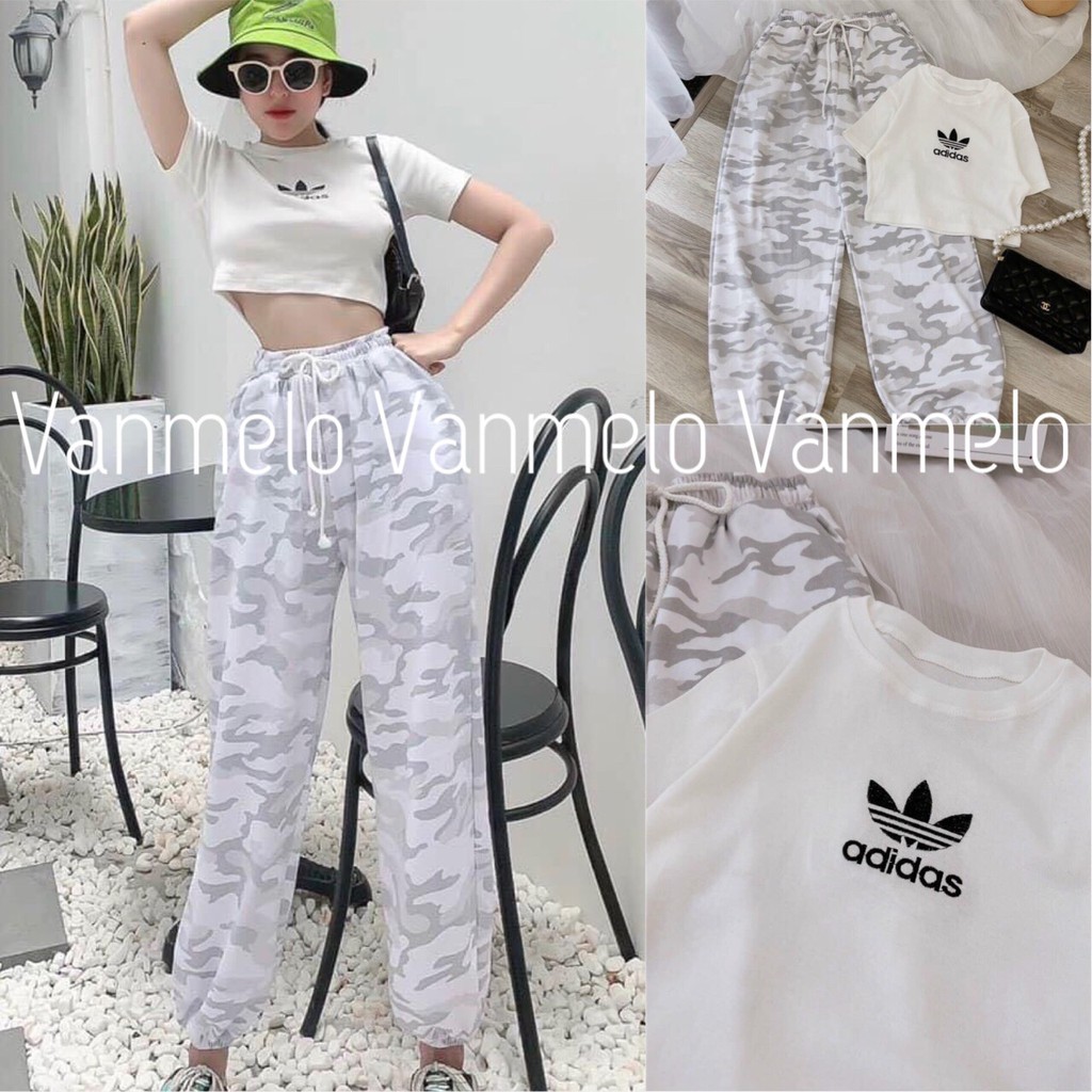 Set Croptop Quần Loang Sporty Hot Hit