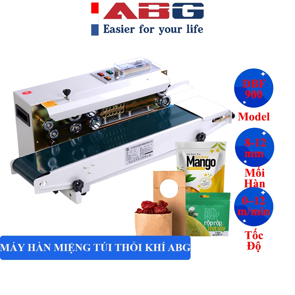 Máy Hàn Miệng Túi Tự Động ABG FR-900 Chuyên Dụng Đóng Gói Miệng Bao Công Nghiệp Dùng Trong Gia Đình, Nhà Hàng