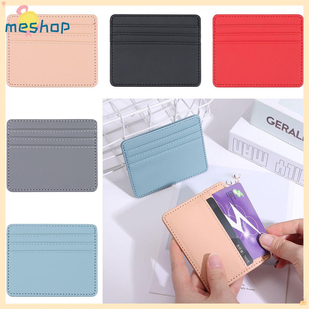 Ví Da Mỏng Đựng Thẻ ID/Tiền Nhiều Màu Sắc Phong Cách Doanh Nhân Dành Cho Nam Nữ