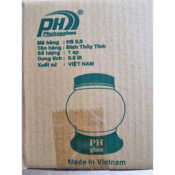 Bình Thủy Tinh Ngâm Rượu 0.9 Lít Phú Hòa