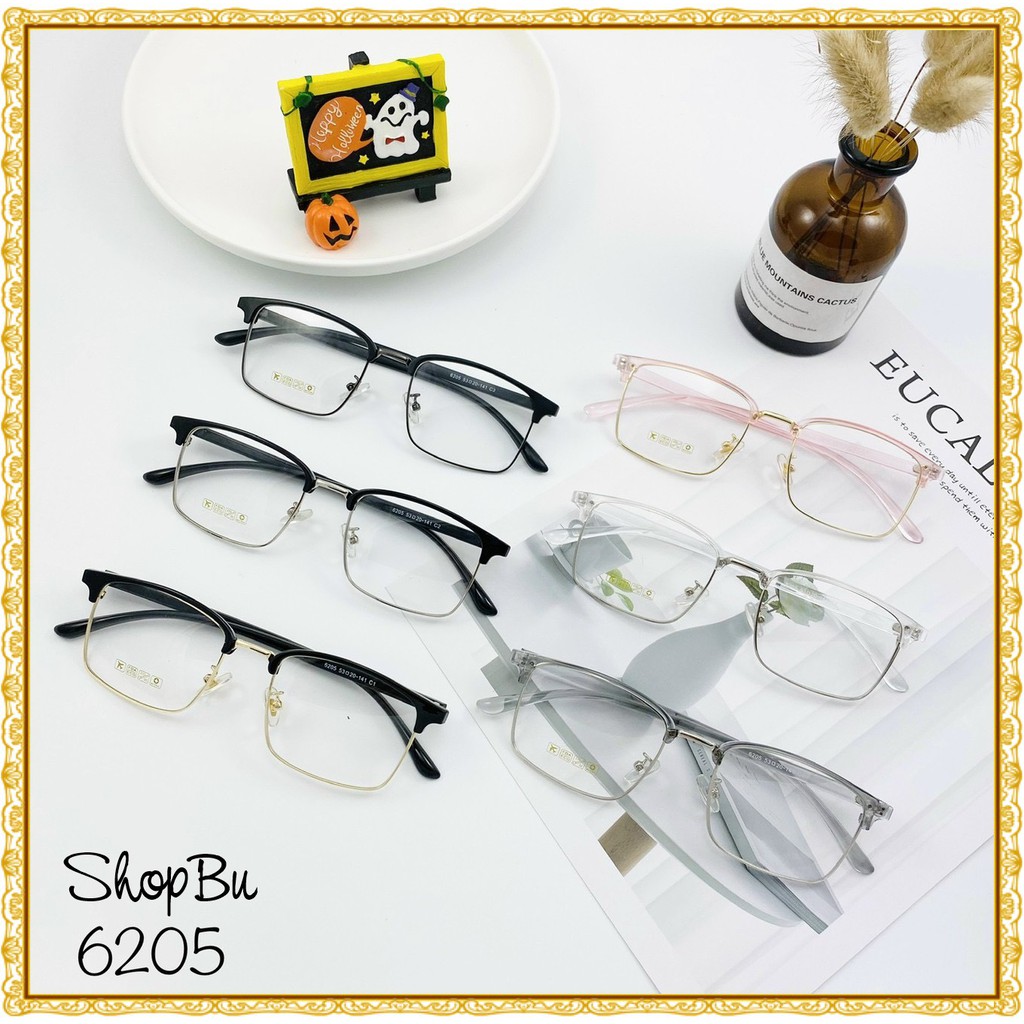 ❌KÍNH GIẢ CẬN❌KÍNH UNISEX 6205 NAM NỮ 0 ĐỘ THỜI TRANG 532