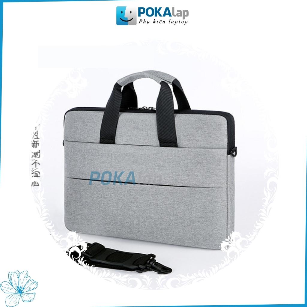 Túi xách chống sốc đựng laptop, macbook POKA10, 13 inch, 14 inch, 15.6 inch vải oxford cao cấp chống thấm nước - POKALAP