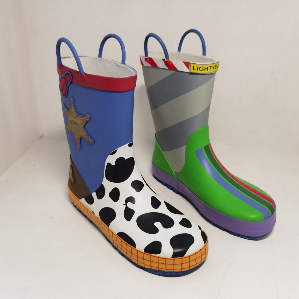 Giày Bốt Đi Mưa Chống Trượt Không Thấm Nước In Hình Buzz Lightyear Cho Bé Gái