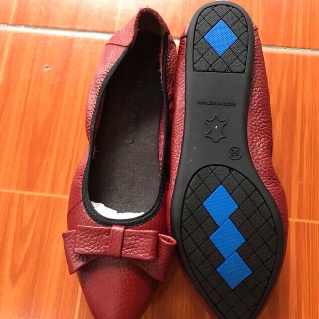 Giày bệt da thật