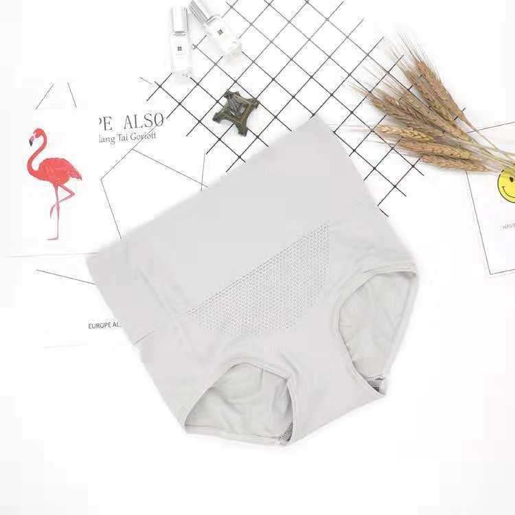 Quần Lót Cotton Lưng Cao Họa Tiết Tổ Ong Cho Nữ