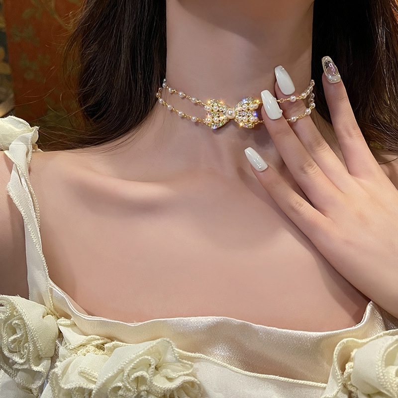 Vòng Cổ 2022 Đính Ngọc Trai Sang Trọng Cho Nữ