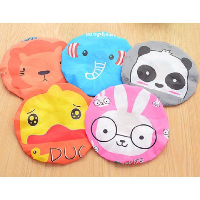 Mũ tắm chùm tóc trùm đầu chụp tóc họa tiết hoạt hình cute - Mũ tắm chất liệu PVC dầy dặn chống nước -vrg1248