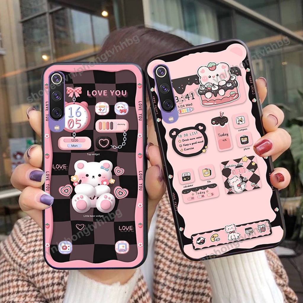 Ốp lưng Xiaomi Mi 9 / MI 9 SE gấu,thỏ trắng , đồng hồ dễ thương cute cực đẹp