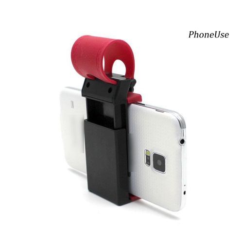 Đai Cao Su Giữ Điện Thoại iPhone/GPS Trên Vô Lăng Xe Hơi Bằng Cao Su PU