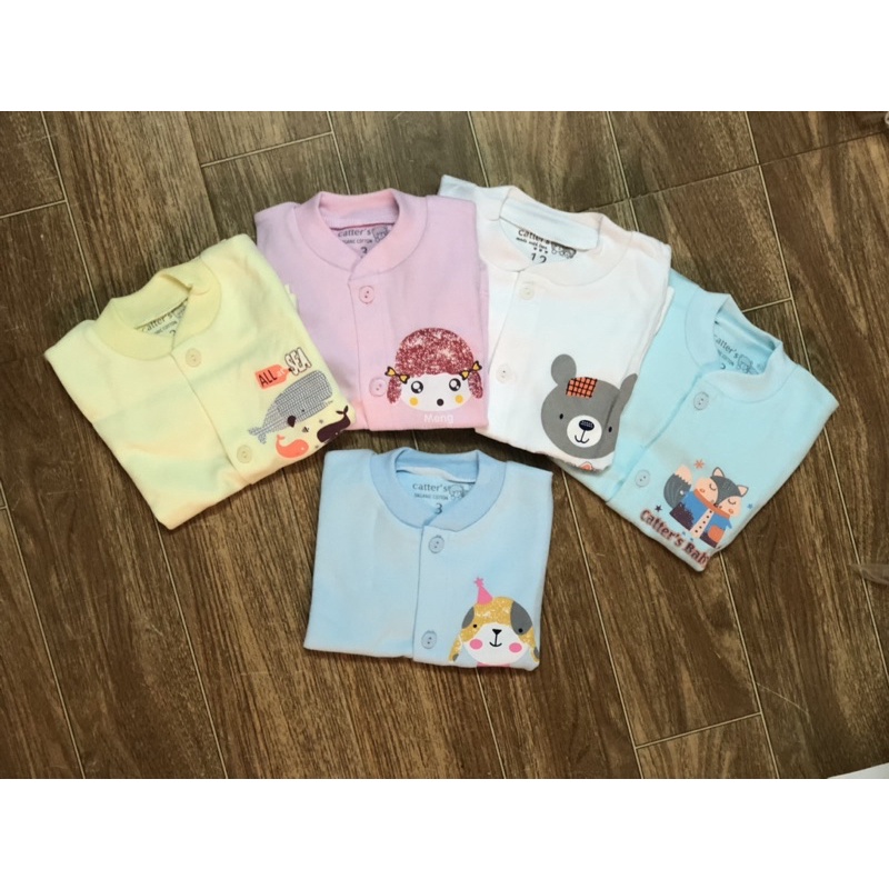Áo cater cài giữa Dày cho bé 0-12 tháng