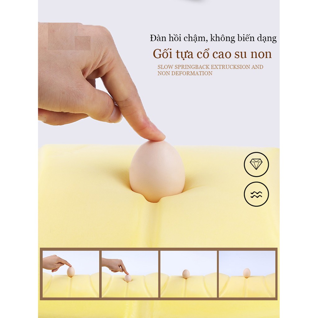 Gối tựa đầu, gối tựa cổ và tựa lưng cao su non dùng cho ô tô, ghế văn phòng cao cấp kích thước lớn shopaha247