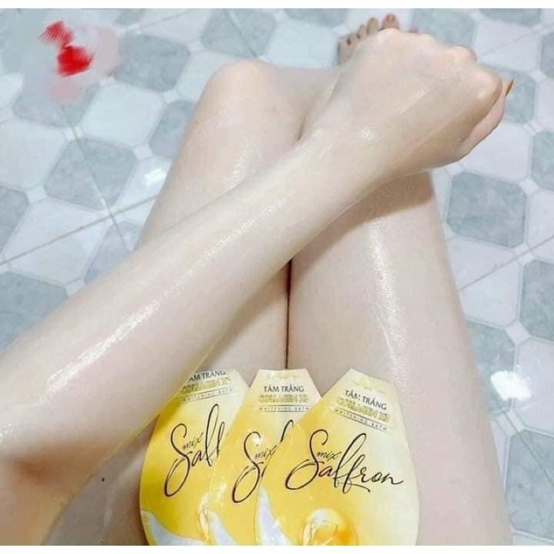 Tắm Trắng Mix Saffron Collagen X3 Luxury Giúp Làm Sạch Và Trắng Da Toàn Thân - Mỹ Phẩm Đông Anh.
