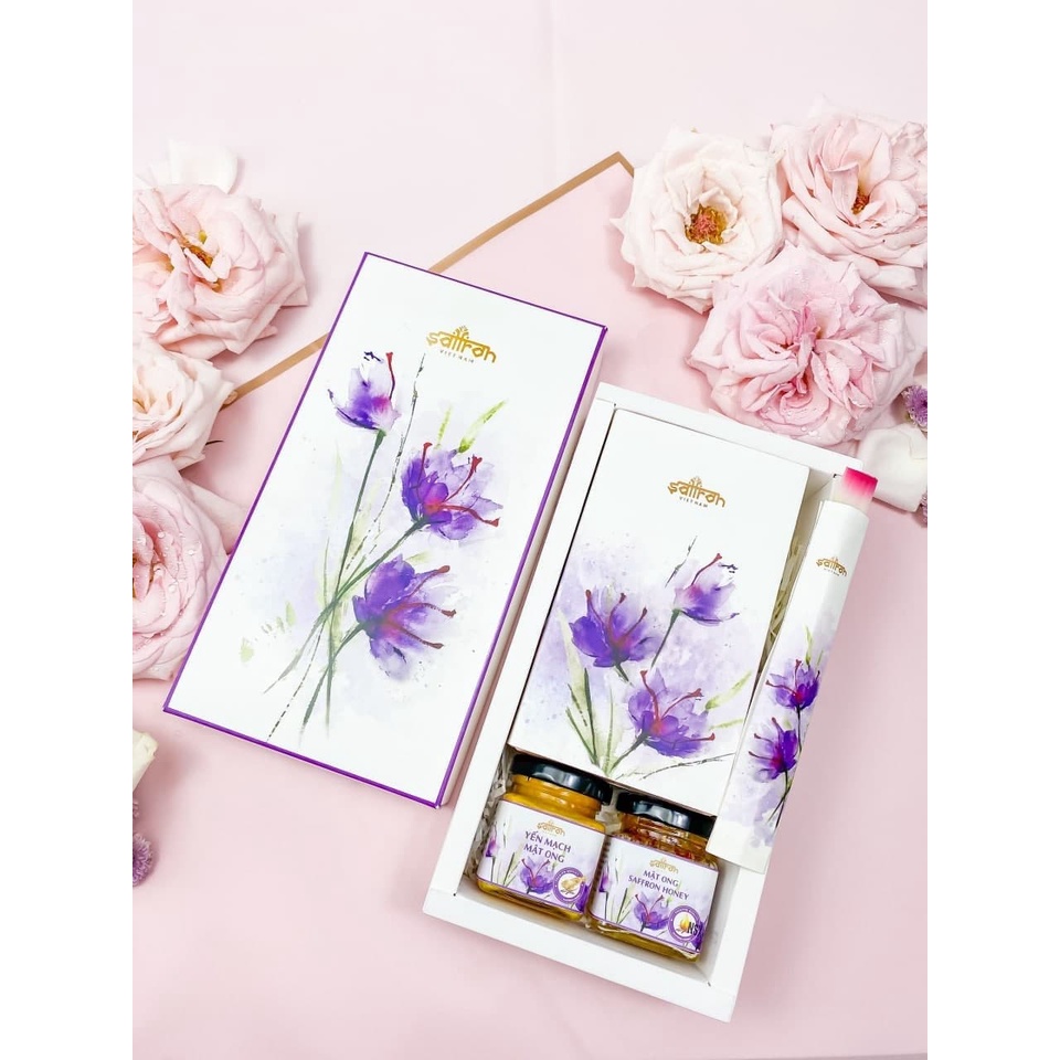 Set quà Nhụy hoa nghệ tây kèm Saffron ngâm mật ong Saffron Việt Nam