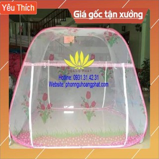 Mùng chụp đỉnh rộng Minh Long 1m8 x 2m loại 2 cửa