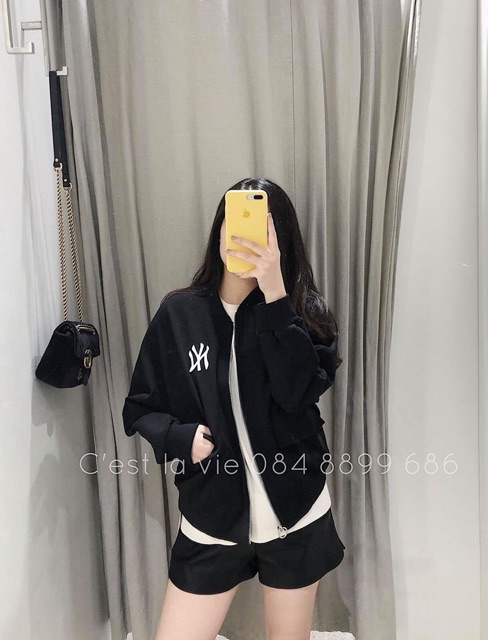 [Mã WASTMAY giảm 15% tối đa 30K đơn 150K] BÁN SỈ ÁO BOMBER ĐEN THÊU LOGO NY | BigBuy360 - bigbuy360.vn