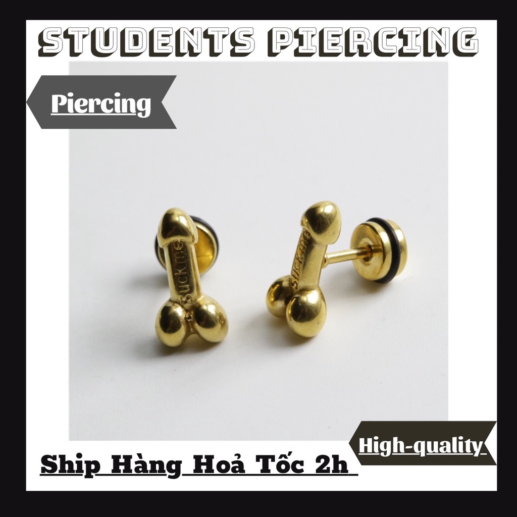 KHUYÊN TAI HÌNH CON CIU CÁ TÍNH - KHUYÊN TAI THÉP KO GỈ