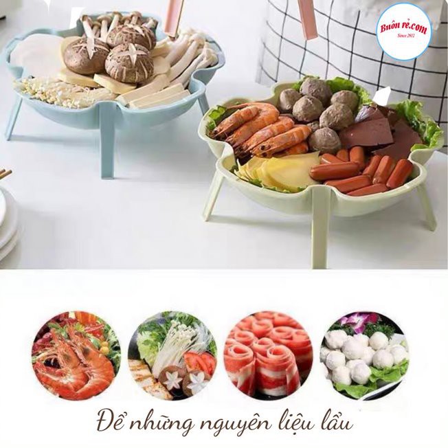 Bộ 3 Đĩa đựng hoa quả Việt Nhật 5697 trang trí bàn ăn - Bộ 3 Khay xếp tầng đựng đồ ăn lẩu,nướng  - 01472