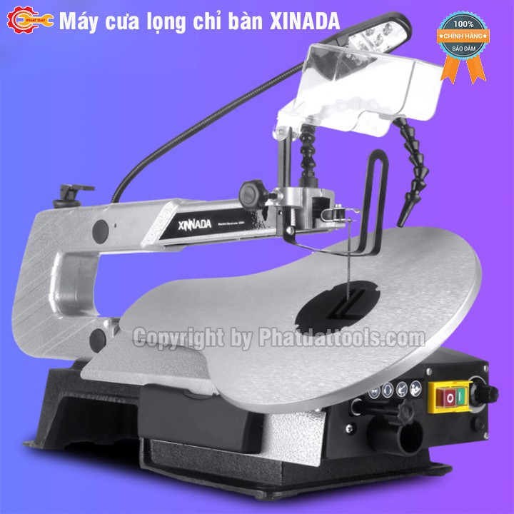 Máy cưa lọng chỉ bàn XINNADA-Tặng kèm 40 lưỡi cưa dẹt,40 lưỡi cưa tròn-Hàng chính hãng-Bảo hành 6 tháng