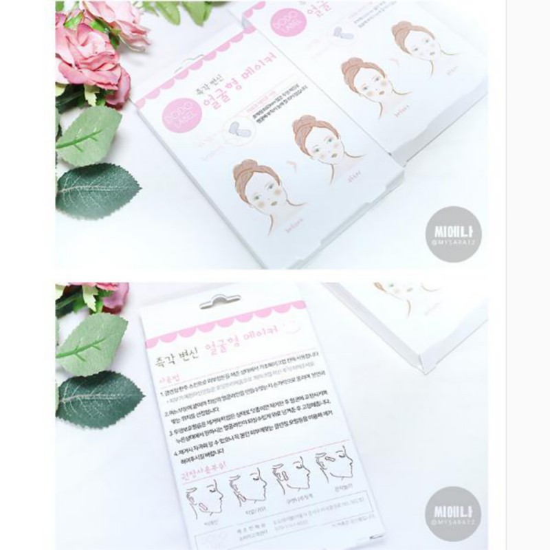 Bộ 40 miếng dán nâng mặt tạo hình gương mặt chữ V hiệu quả cho nam nữ